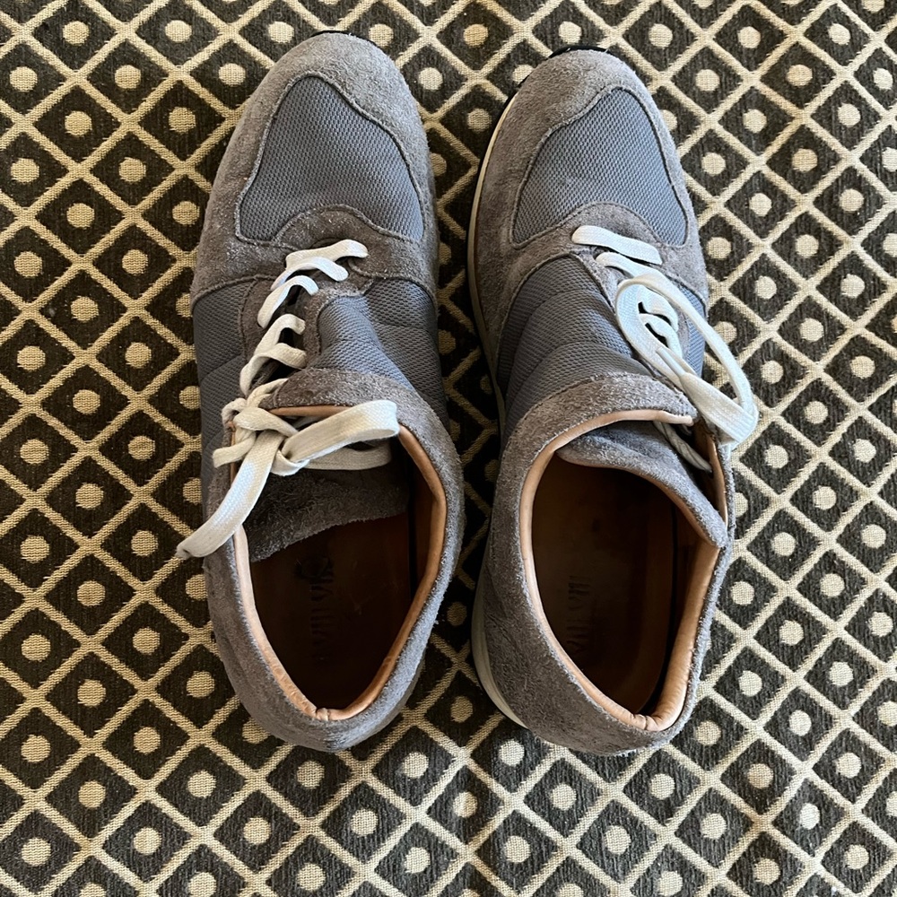 Stylish Gray Men's Suede Sneakers by 288 Mulberry size 43